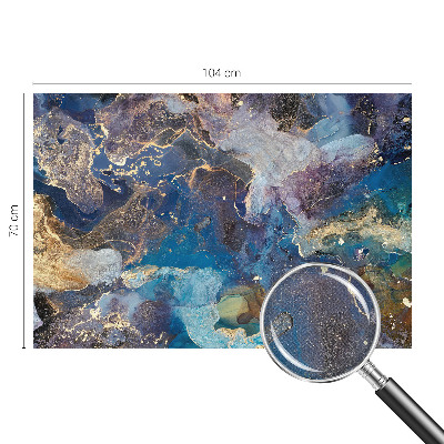 Children's wall mural with a cosmic mosaic design