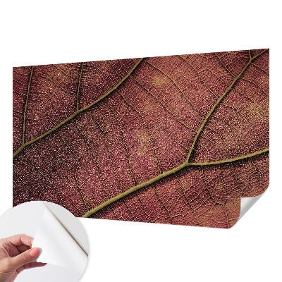 Baby room wall mural with a leafy texture