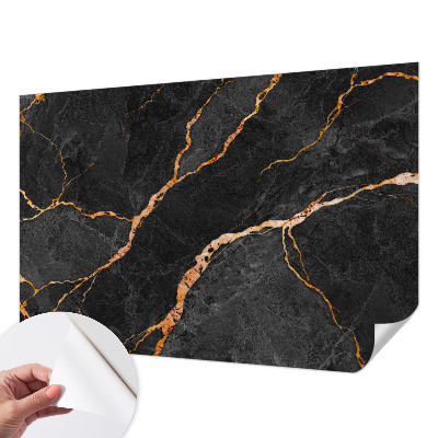 Peel and stick wall mural with marble veins design