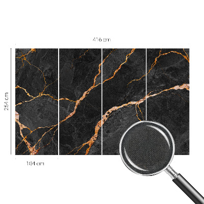 Peel and stick wall mural with marble veins design
