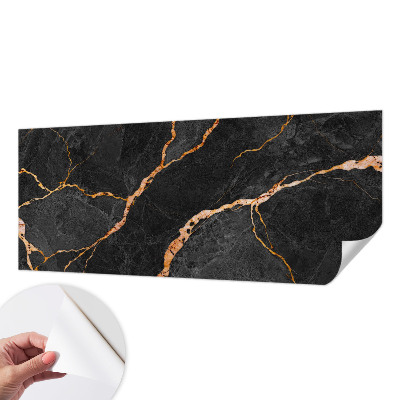 Peel and stick wall mural with marble veins design