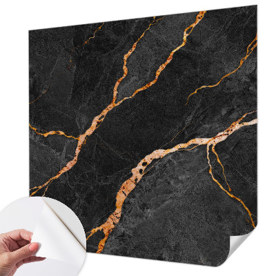 Peel and stick wall mural with marble veins design
