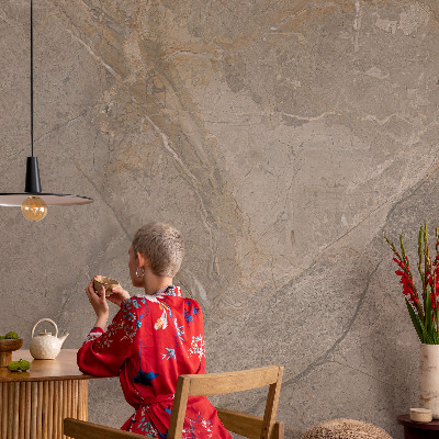 Self-adhesive wall mural with a natural elegant design