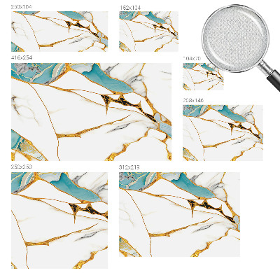 Peel and stick wallpaper mural with an elegant marble design