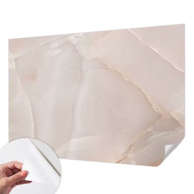 Self-adhesive photo wallpaper with a pink marble design