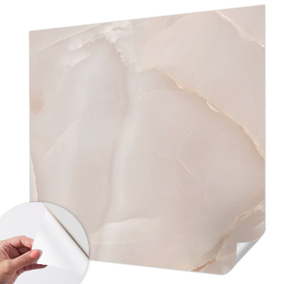 Self-adhesive photo wallpaper with a pink marble design