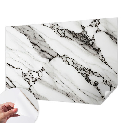 Removable wall mural with a stone pattern