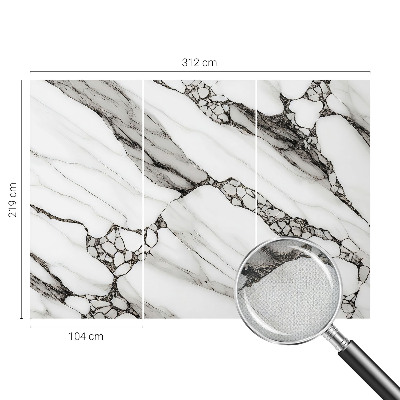Removable wall mural with a stone pattern