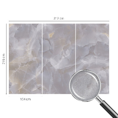 Peel and stick wall mural for living room featuring a marble waves design