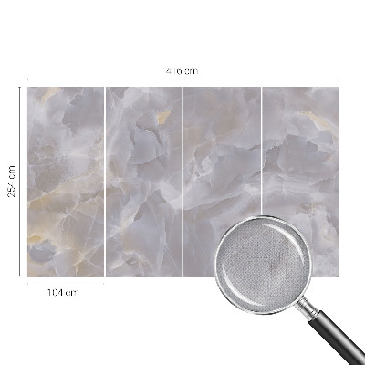 Peel and stick wall mural for living room featuring a marble waves design