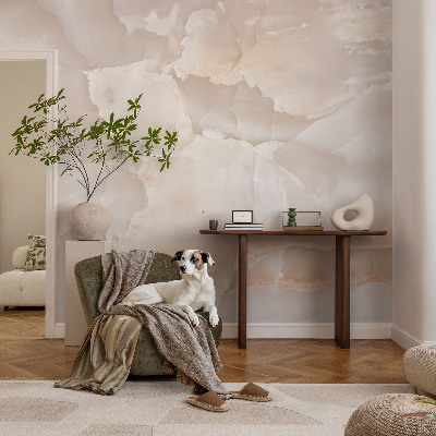 Peel and stick wall mural for kids' room with a stone pattern