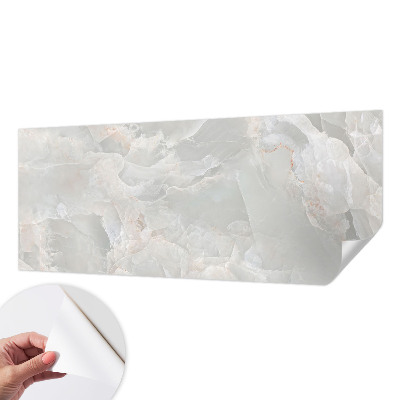 Peel and stick wall mural for bedroom with a marble texture