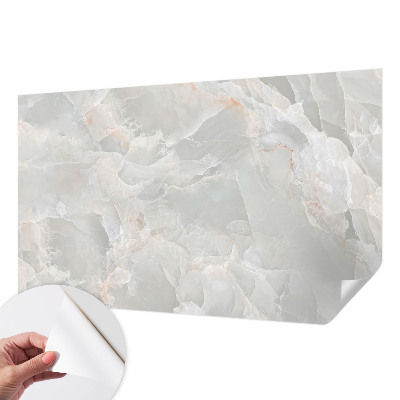 Peel and stick wall mural for bedroom with a marble texture