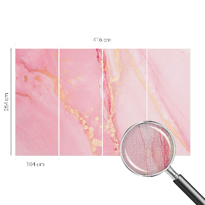 Children's wall mural with a pastel abstract design
