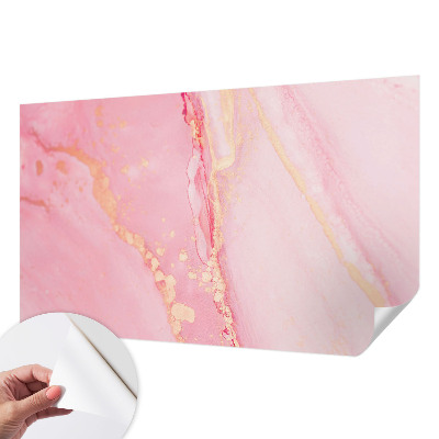 Children's wall mural with a pastel abstract design