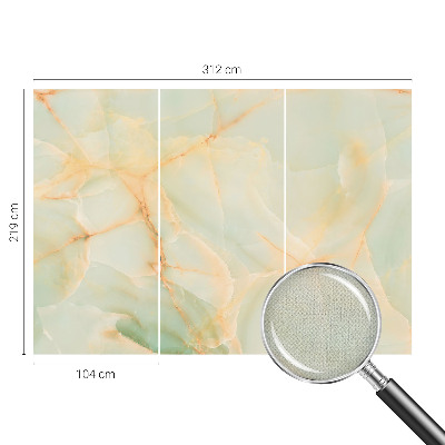 Baby room wall mural with a marble elegance motif