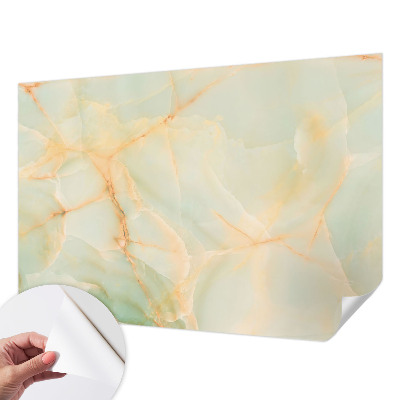 Baby room wall mural with a marble elegance motif
