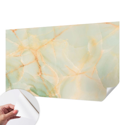 Baby room wall mural with a marble elegance motif