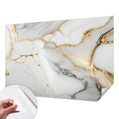 Peel and stick wallpaper mural with a marble elegance design