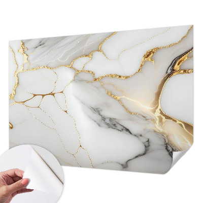 Peel and stick wallpaper mural with a marble elegance design