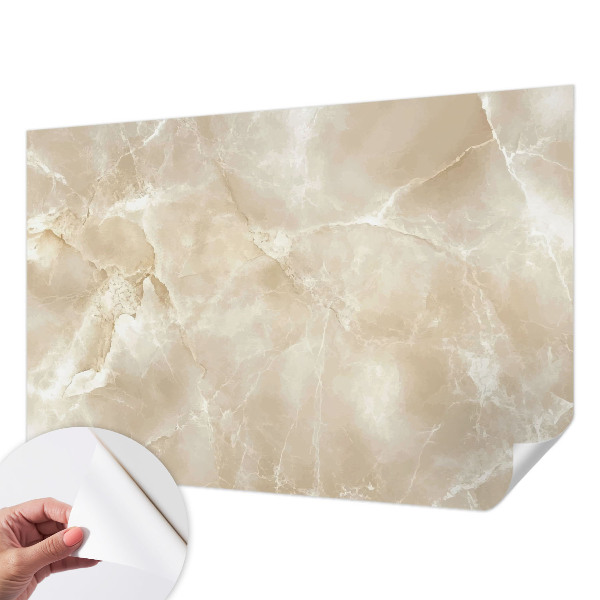 Peel and stick wall mural with a natural stone look
