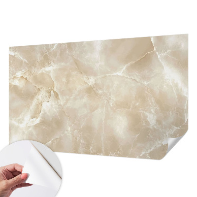 Peel and stick wall mural with a natural stone look