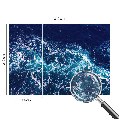 Self-adhesive wall mural Sea waves