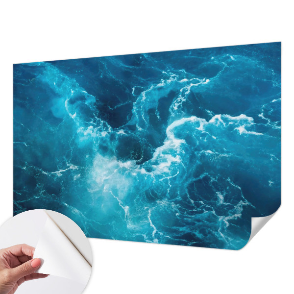 Self-adhesive photo wallpaper with a sea eddies design