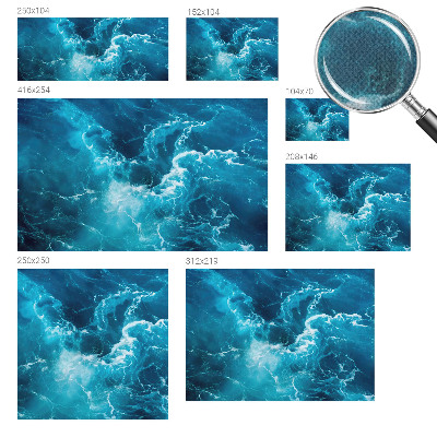 Self-adhesive photo wallpaper with a sea eddies design