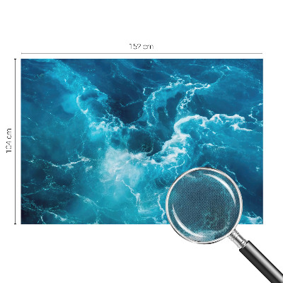 Self-adhesive photo wallpaper with a sea eddies design