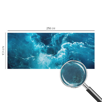 Self-adhesive photo wallpaper with a sea eddies design