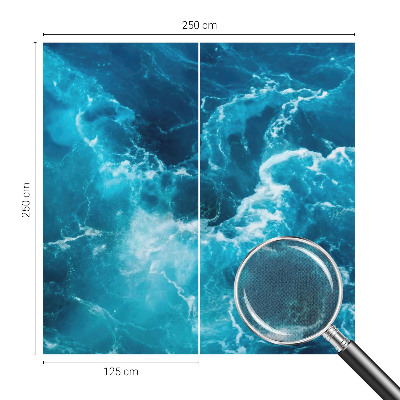 Self-adhesive photo wallpaper with a sea eddies design