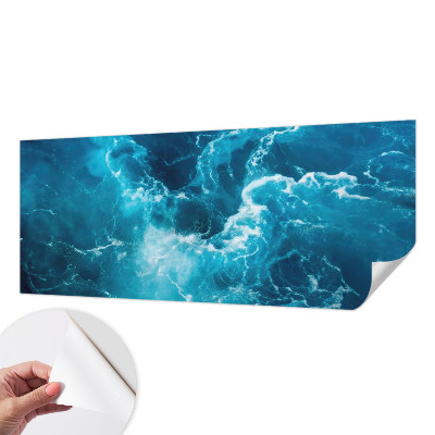 Self-adhesive photo wallpaper with a sea eddies design
