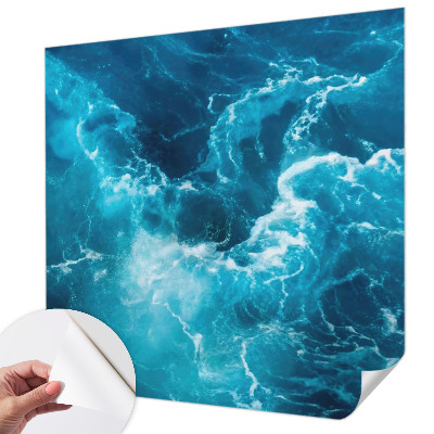 Self-adhesive photo wallpaper with a sea eddies design