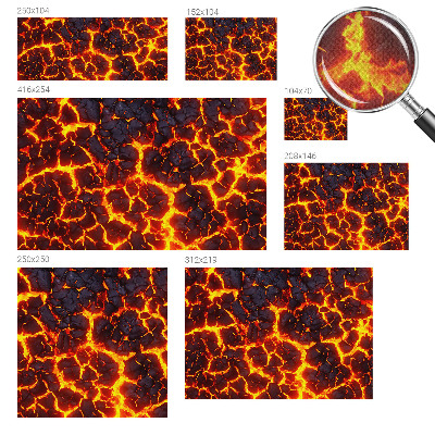 Stick-on wall mural with a strong magma pattern