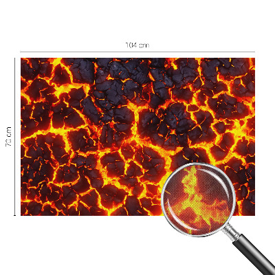 Stick-on wall mural with a strong magma pattern