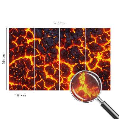 Stick-on wall mural Strong magma