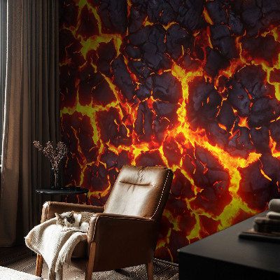 Stick-on wall mural Strong magma