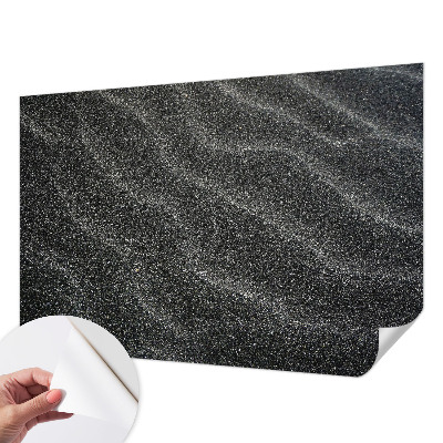 Removable wall mural with a sand waves design