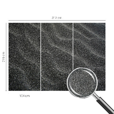 Removable wall mural with a sand waves design