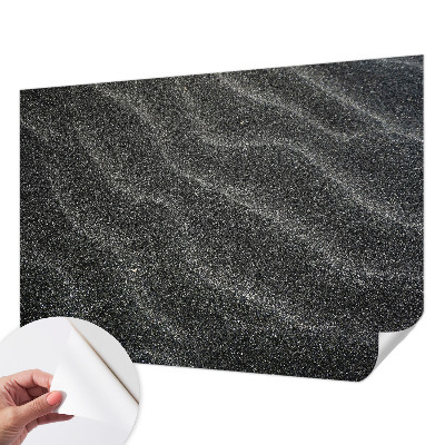 Removable wall mural with a sand waves design