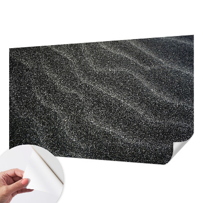 Removable wall mural with a sand waves design