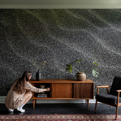 Removable wall mural with a sand waves design