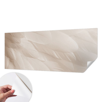 Removable wall mural wallpaper with an ethereal feather pattern