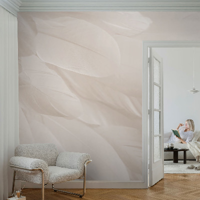 Removable wall mural wallpaper Ethereal feathers