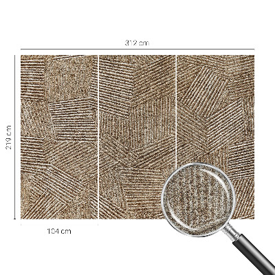 Peel and stick wall mural for kids' room featuring a structural line pattern