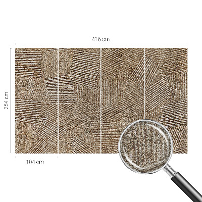 Peel and stick wall mural for kids' room featuring a structural line pattern