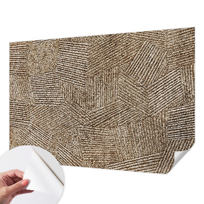 Peel and stick wall mural for kids' room featuring a structural line pattern