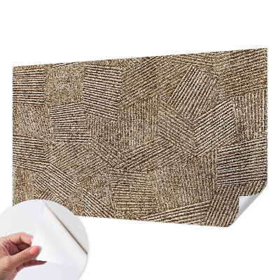 Peel and stick wall mural for kids' room featuring a structural line pattern