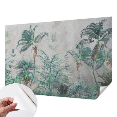 Peel and stick wall mural for bedroom Exotic oasis